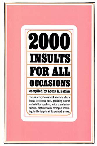 Imagen de archivo de Two Thousand Insults for All Occasions a la venta por SecondSale