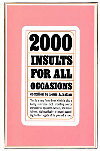 Stock image for 2000 Insults For All Occasions for sale by Librairie Le Nord