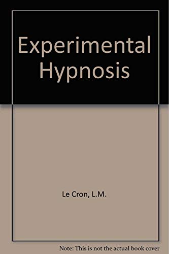 Beispielbild fr Experimental Hypnosis zum Verkauf von Black Tree Books