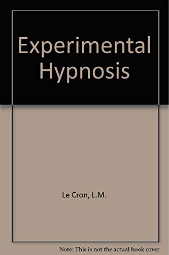 Stock image for Experimental Hypnosis for sale by Black Tree Books