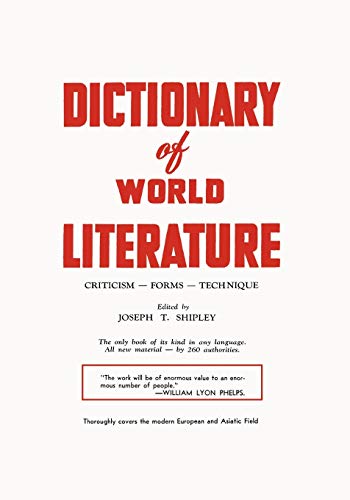 Stock image for Dictionary of World Literature for sale by Chiron Media