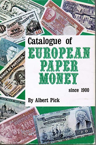 Beispielbild fr Catalogue of European Paper Money Since 1900 zum Verkauf von UHR Books