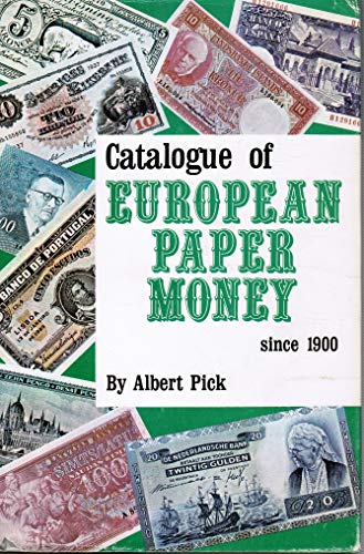 Stock image for Catalogue of European Paper Money Since 1900 for sale by UHR Books