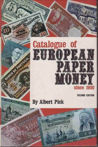 Stock image for Catalogue of European paper money since 1900. Second edition for sale by Hammer Mountain Book Halls, ABAA