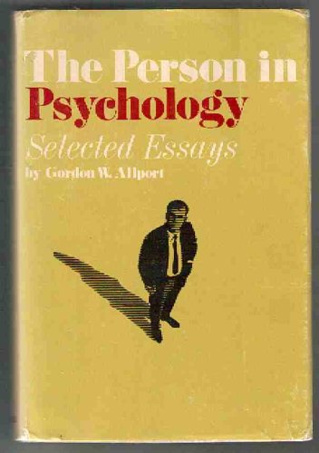 Beispielbild fr The Person in Psychology: Selected Essays zum Verkauf von Better World Books