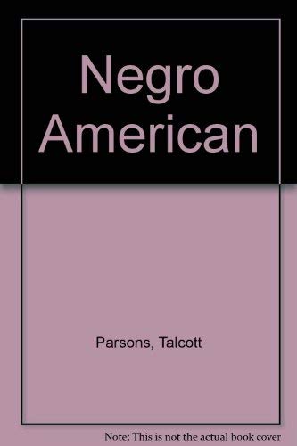 Stock image for The Negro American for sale by N. Fagin Books