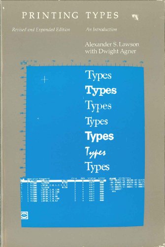 Beispielbild fr Printing Types : An Introduction zum Verkauf von Better World Books