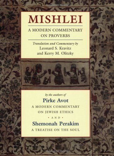 Stock image for Mishlei: A Modern Commentary on Proverbs (Modern Commentary On) for sale by HPB-Ruby
