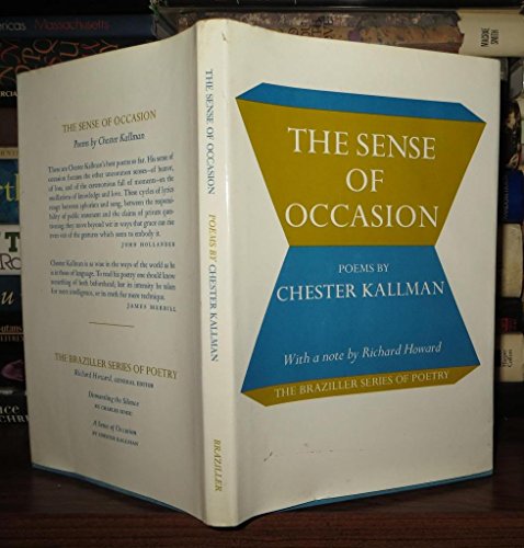 Imagen de archivo de The Sense of Occasion: Poems a la venta por ThriftBooks-Dallas