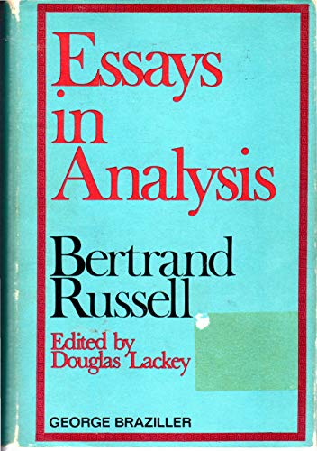Essays in Analysis - Russell,Bertrand