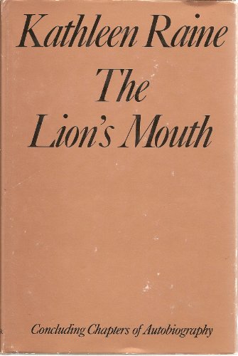 Imagen de archivo de The Lion's Mouth : Concluding Chapters of Autobiography a la venta por Better World Books