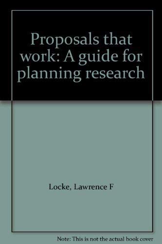 Imagen de archivo de Proposals that work: A guide for planning research a la venta por SecondSale