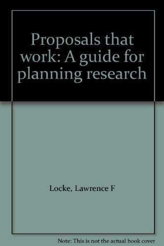 Stock image for Proposals That Work : A Guide for Planning Research for sale by Better World Books