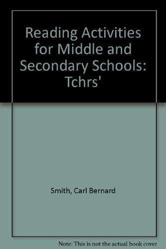 Beispielbild fr Reading Activities for Middle and Secondary Schools : A Handbook for Teachers zum Verkauf von Better World Books