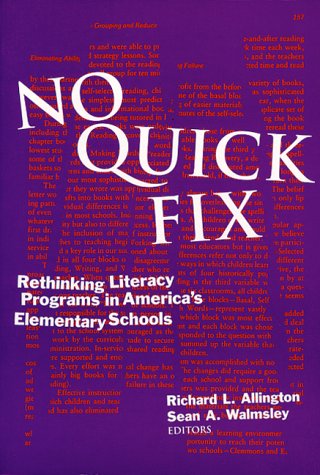 9780807733882: No Quick Fix: Rethinking Literacy Programs in America's Elementary Schools (Language & Literacy)