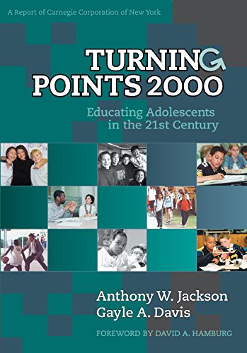 9780807739969: Turning Points 2000: Educating Adolescents in the 21st Century, a Report of the Carnegie Corporation of New York