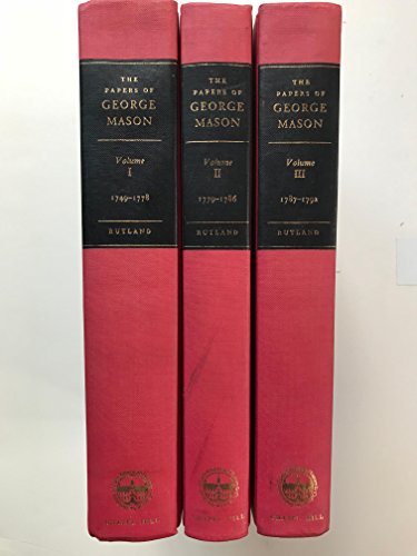 9780807811344: The Papers of George Mason, 1725-1792, in Three Volumes (Institute of Early American History)