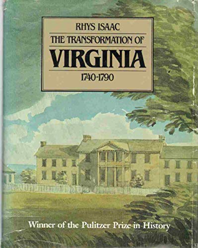 9780807814895: The Transformation of Virginia, 1740-1790