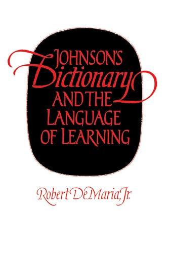 Stock image for Johnson's Dictionary and the Language of Learning for sale by Wonder Book