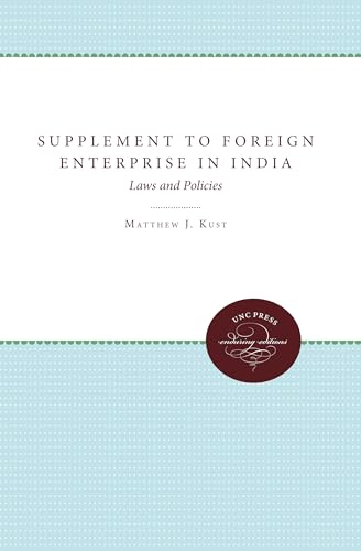 Stock image for Supplement to Foreign Enterprise in India: Laws and Policies for sale by Chiron Media