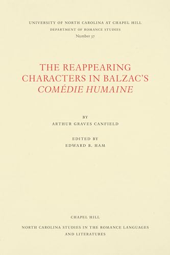 Stock image for The Reappearing Characters in Balzac's Comdie Humaine for sale by Blackwell's