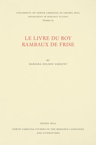 Beispielbild fr Le Livre Du Roy Rambaux De Frise zum Verkauf von Blackwell's