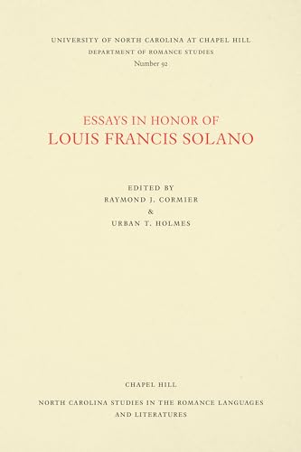 Beispielbild fr Essays in Honor of Louis Francis Solano zum Verkauf von Blackwell's