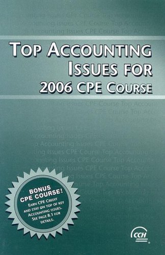 Imagen de archivo de Top Accounting Issues for 2006 Course a la venta por Better World Books