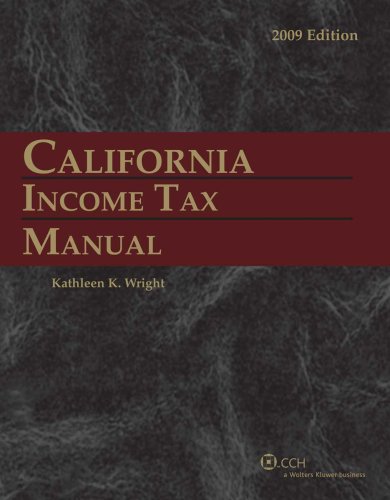 9780808019879: California Income Tax Manual 2009