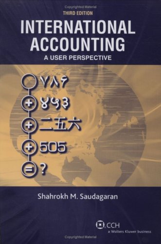 Stock image for International Accounting A user Perspective for sale by Better World Books