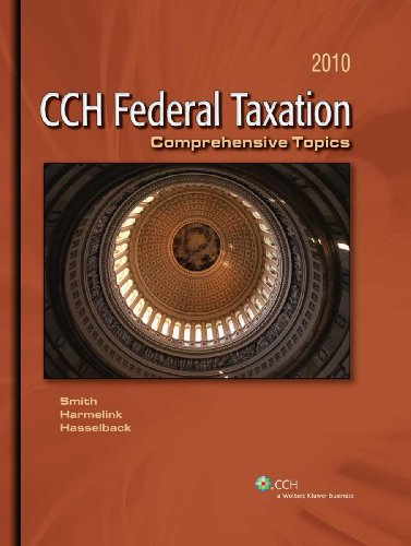 Imagen de archivo de Federal Taxation: Comprehensive Topics (2010) a la venta por Alien Bindings