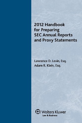 Beispielbild fr Handbook for Preparing SEC Annual Reports & Proxy Statements, 2012 Edition zum Verkauf von HPB-Red