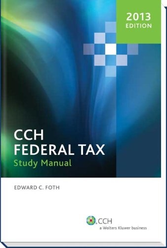 Beispielbild fr Federal Tax Study Manual (2013) zum Verkauf von ThriftBooks-Dallas