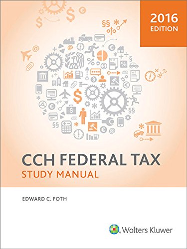 Beispielbild fr Federal Tax Study Manual (2016) zum Verkauf von Better World Books: West