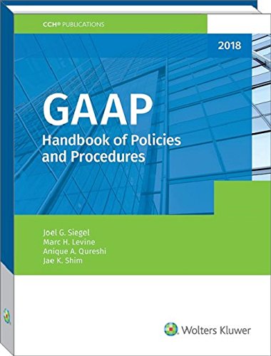 Beispielbild fr GAAP Handbook of Policies and Procedures (2018) zum Verkauf von HPB-Red