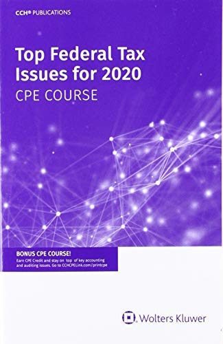 Imagen de archivo de Top Federal Tax Issues for 2020 CPE Course a la venta por Better World Books