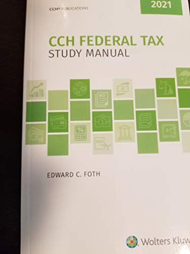 Beispielbild fr Federal Tax Study Manual (2021) zum Verkauf von HPB-Emerald