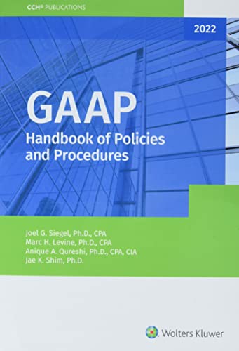 Imagen de archivo de GAAP Handbook of Policies and Procedures (2022) a la venta por HPB-Red