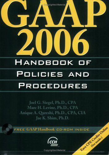 Imagen de archivo de GAAP 2006 Handbook of Policies and Procedures (GAAP HANDBOOK OF POLICIES AND PROCEDURES) a la venta por HPB-Red