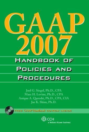 Imagen de archivo de GAAP Handbook of Policies and Procedures (2007) a la venta por HPB-Red