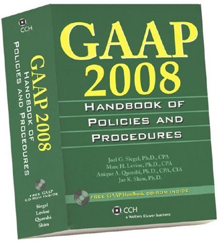 Imagen de archivo de Gaap Handbook of Policies and Procedures 2008 a la venta por HPB-Red