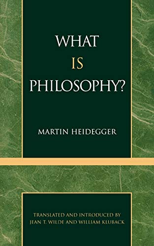 Beispielbild fr What is Philosophy? (English and German Edition) zum Verkauf von GF Books, Inc.