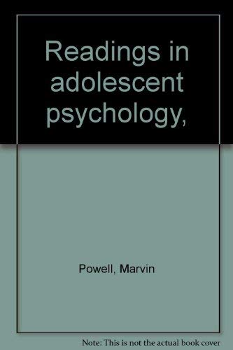 Imagen de archivo de Readings in Adolescent Psychology a la venta por Better World Books