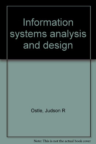 Stock image for Information systems analysis and design for sale by Idaho Youth Ranch Books