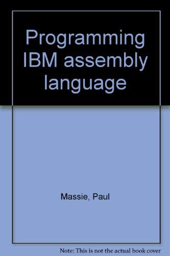 Beispielbild fr Programming IBM assembly language zum Verkauf von dsmbooks