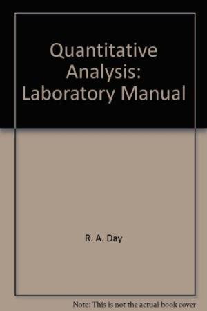 Stock image for Chemistry 318 Quantitative Analysis Lab. Manual for sale by Books Puddle
