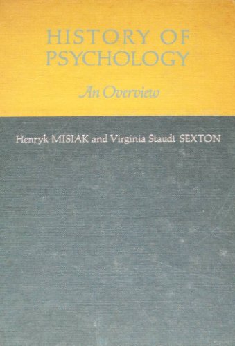Imagen de archivo de History of Psychology: An Overview a la venta por HPB-Red