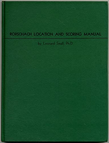 Beispielbild fr Rorschach Location and Scoring Manual zum Verkauf von Better World Books