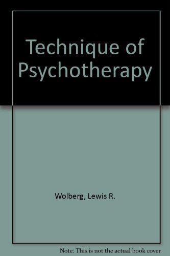 Stock image for Technique of Psychotherapy for sale by HALCYON BOOKS