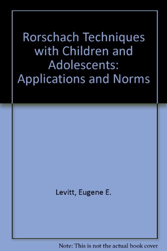 Beispielbild fr Rorschach Techniques with Children and Adolescents: Applications and Norms zum Verkauf von Ammareal